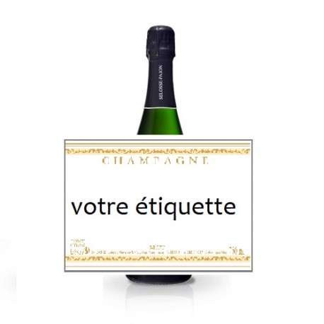 bouteille de champagne personnalisée avec votre image message logo
